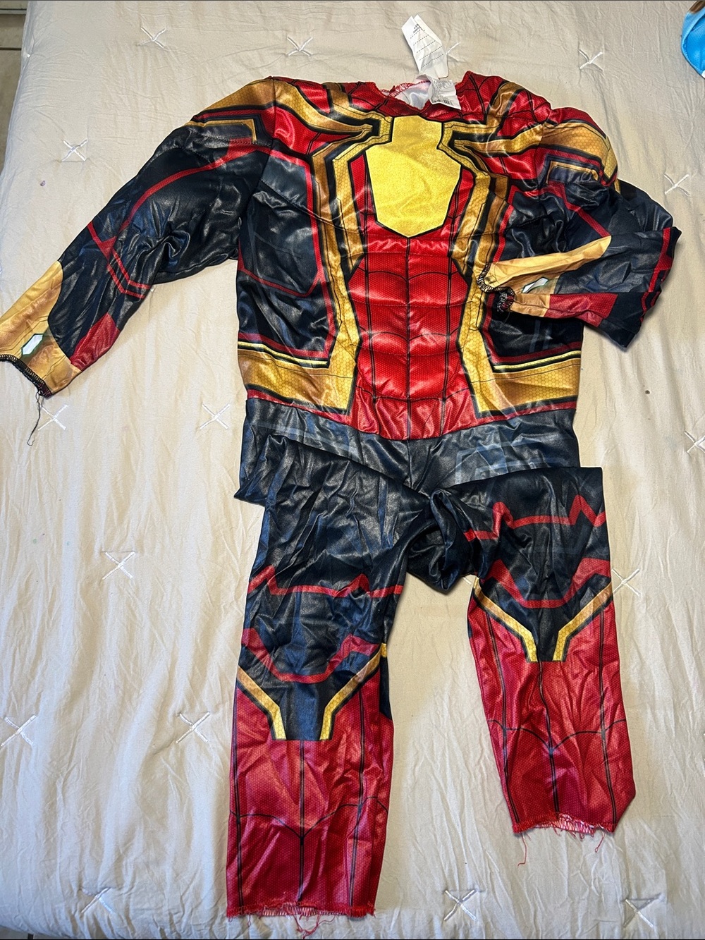 Red & Gold Kids Superhero Costume - Padded Jumpsuit